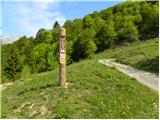 Krn - Srednji vrh (above lake Jezero v Lužnici)